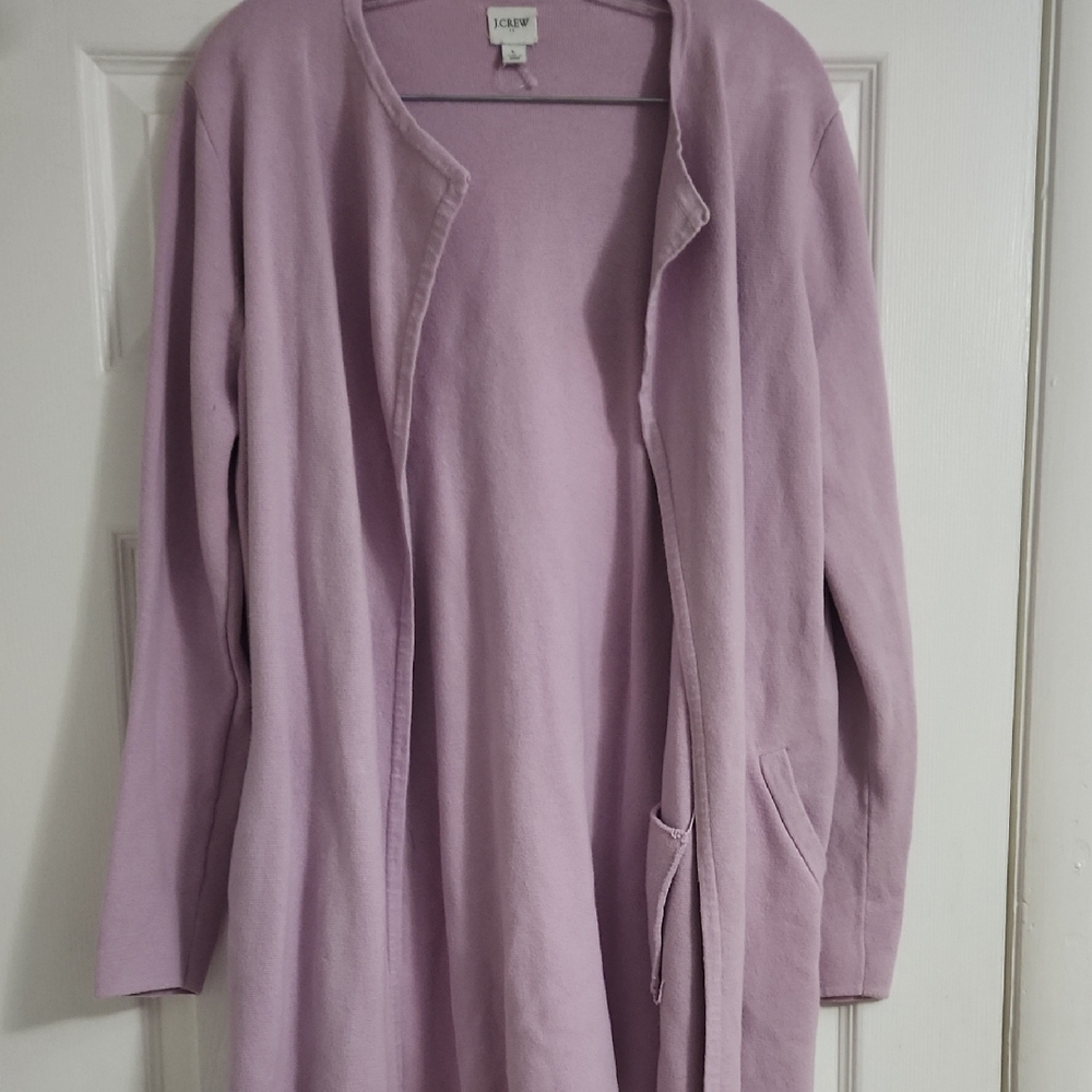 J. Crew Light Purple Open Front Cardigan